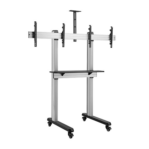 Brateck Dual Screen Video Conferencing TV Trolley Cart (43" to 55")- TTD09-46FW