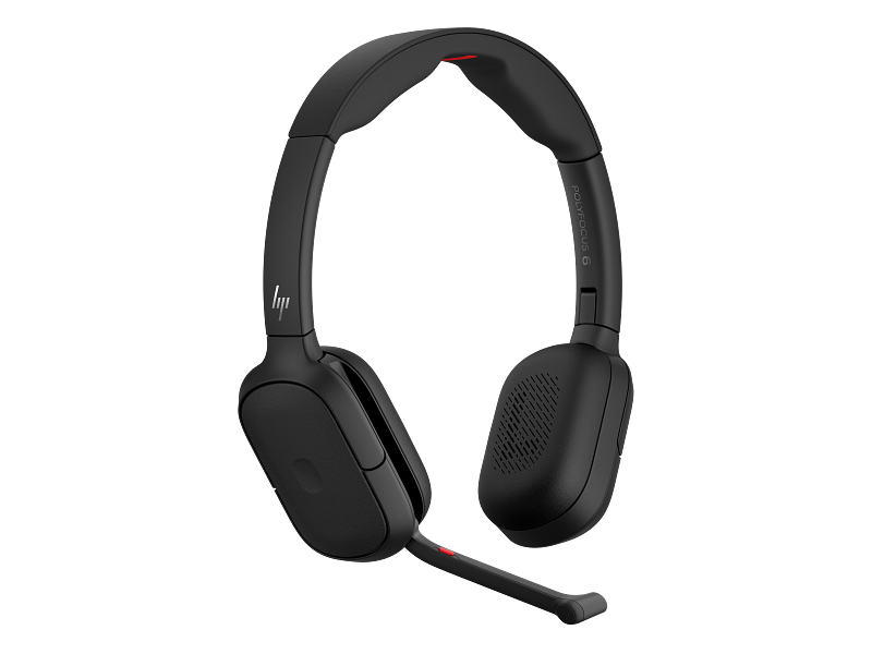 Black over-ear gaming headset with a flexible mic boom and red accent on the headband.